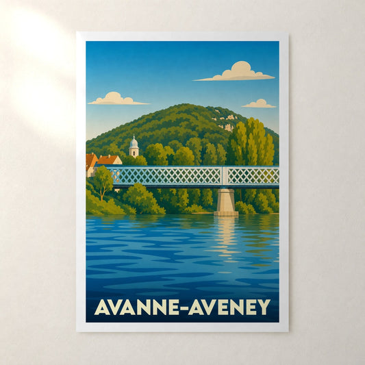 Affiche Avanne-Aveney – sans cadre, accrochée au mur