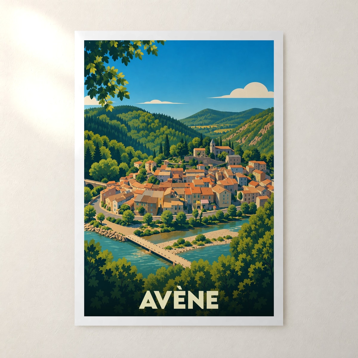 Affiche Avène – sans cadre, accrochée au mur