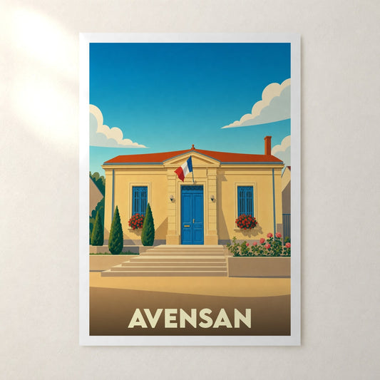 Affiche Avensan – sans cadre, accrochée au mur