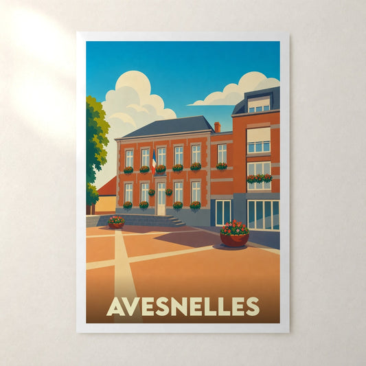 Affiche Avesnelles – sans cadre, accrochée au mur