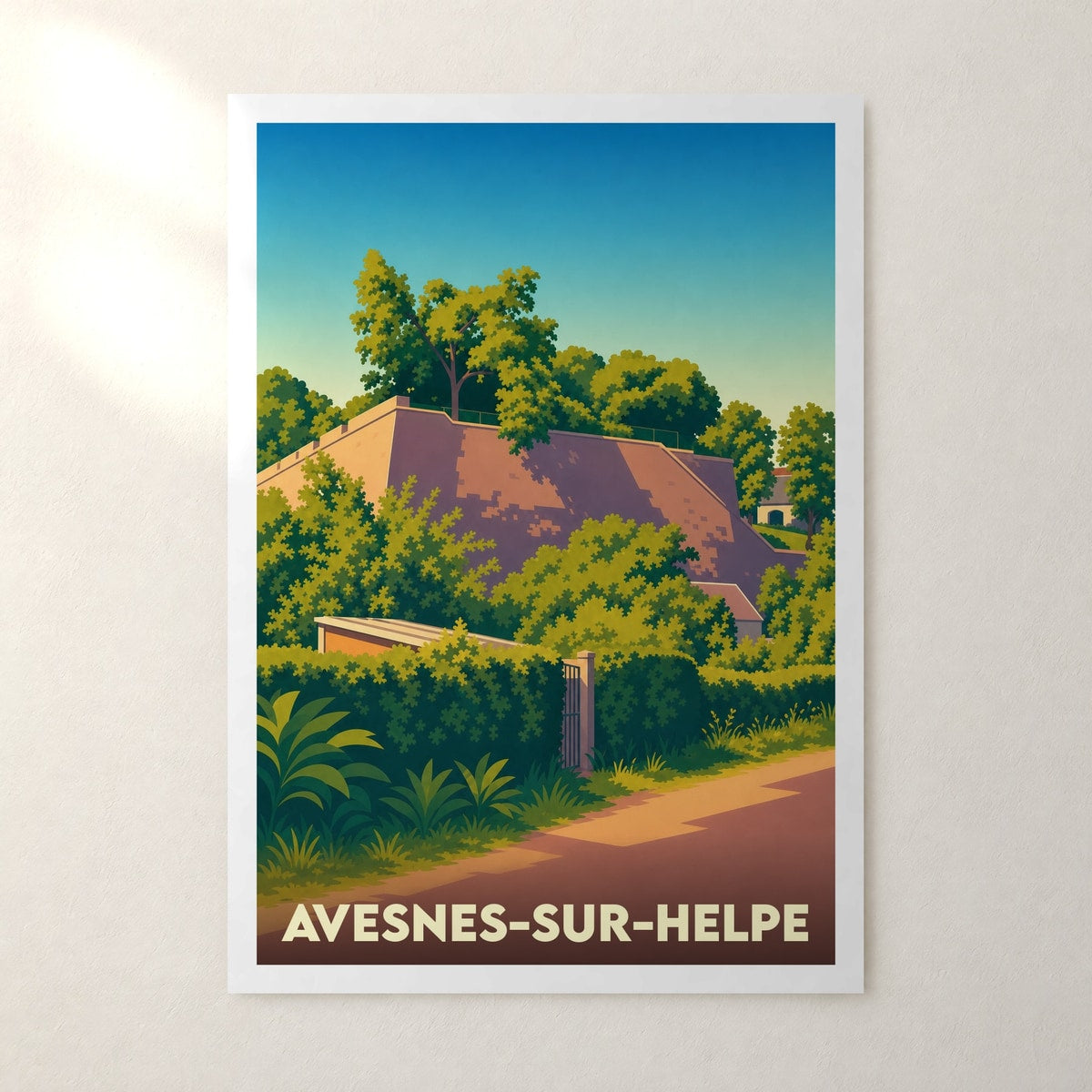 Affiche Avesnes-sur-Helpe – sans cadre, accrochée au mur