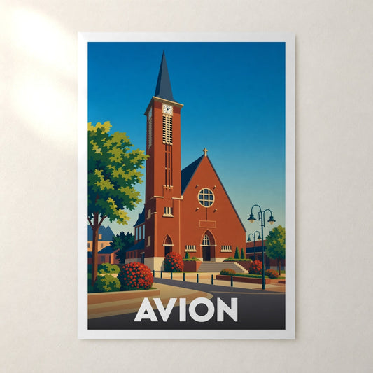 Affiche Avion – sans cadre, accrochée au mur