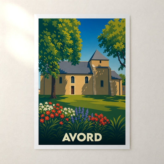 Affiche Avord – sans cadre, accrochée au mur