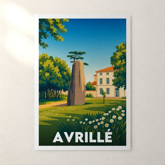 Affiche Avrillé – sans cadre, accrochée au mur