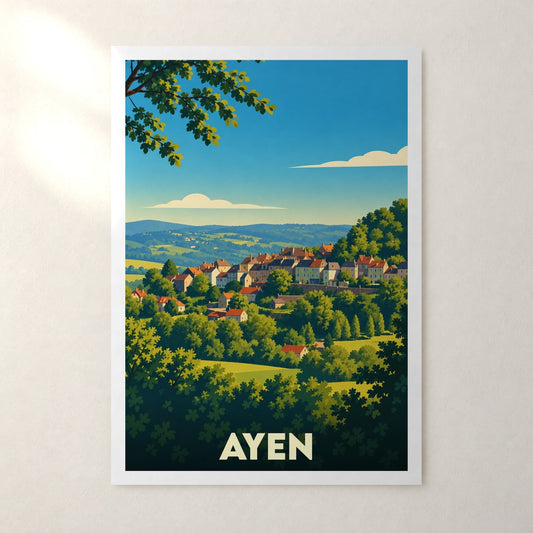 Affiche Ayen – sans cadre, accrochée au mur