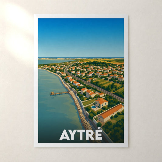 Affiche Aytré – sans cadre, accrochée au mur