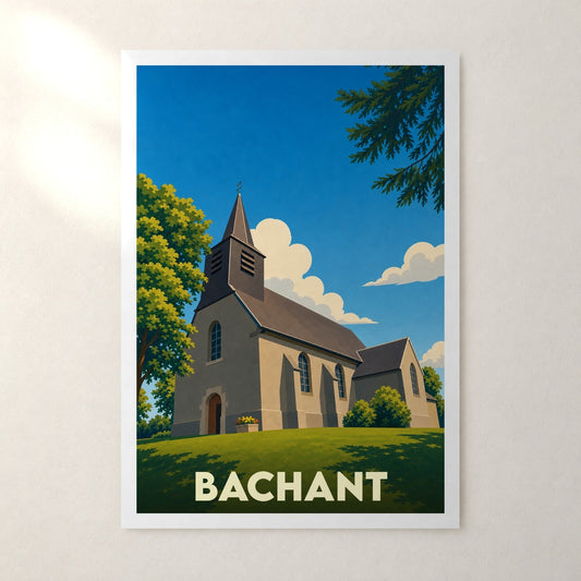 Affiche Bachant – sans cadre, accrochée au mur