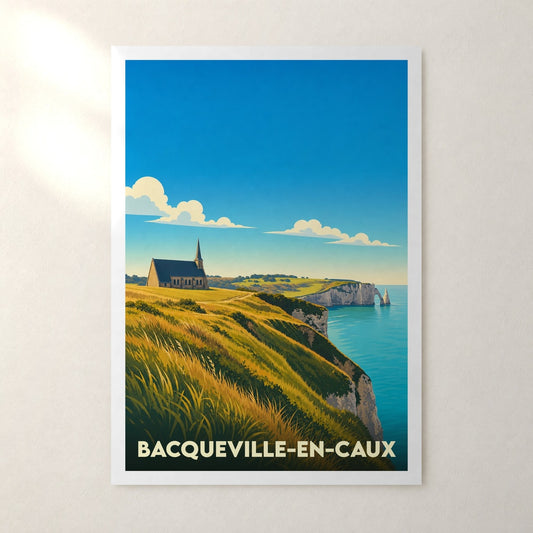 Affiche Bacqueville-en-Caux – sans cadre, accrochée au mur