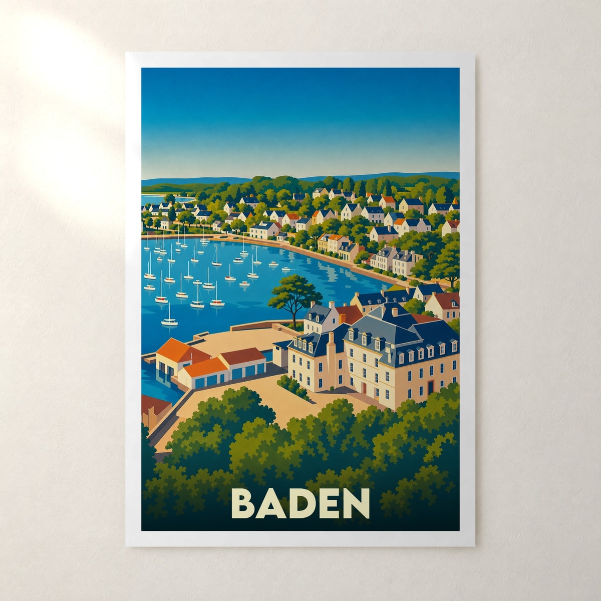 Affiche Baden – sans cadre, accrochée au mur