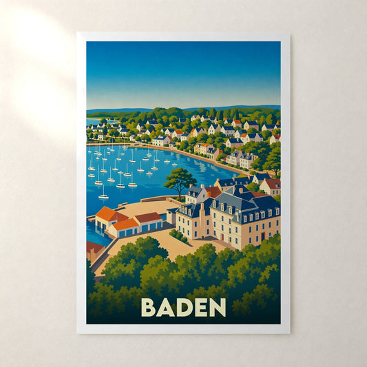 Affiche Baden – sans cadre, accrochée au mur