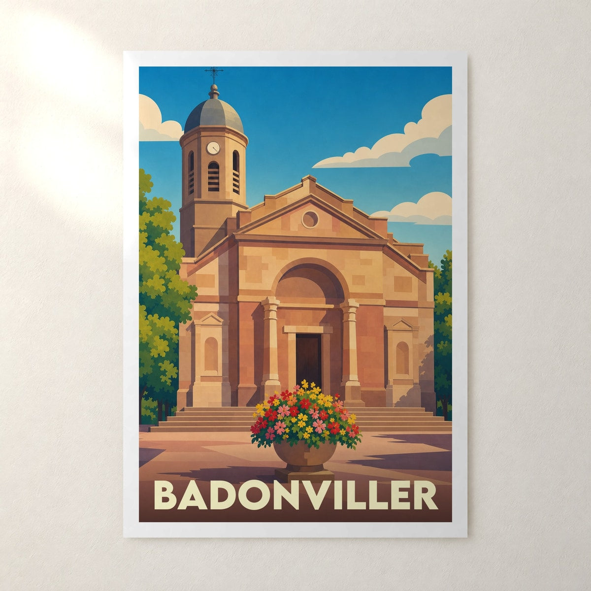 Affiche Badonviller – sans cadre, accrochée au mur