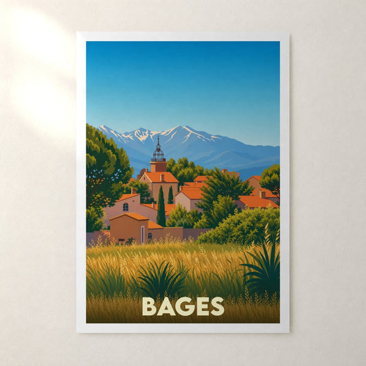 Affiche Bages – sans cadre, accrochée au mur