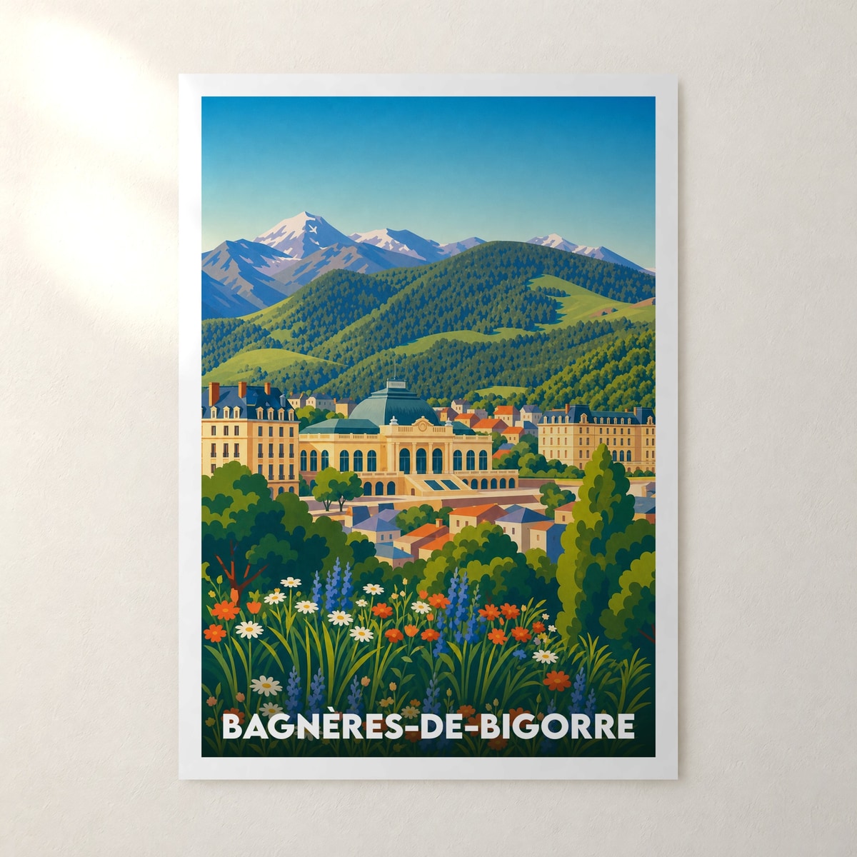 Affiche Bagnères-de-Bigorre – sans cadre, accrochée au mur