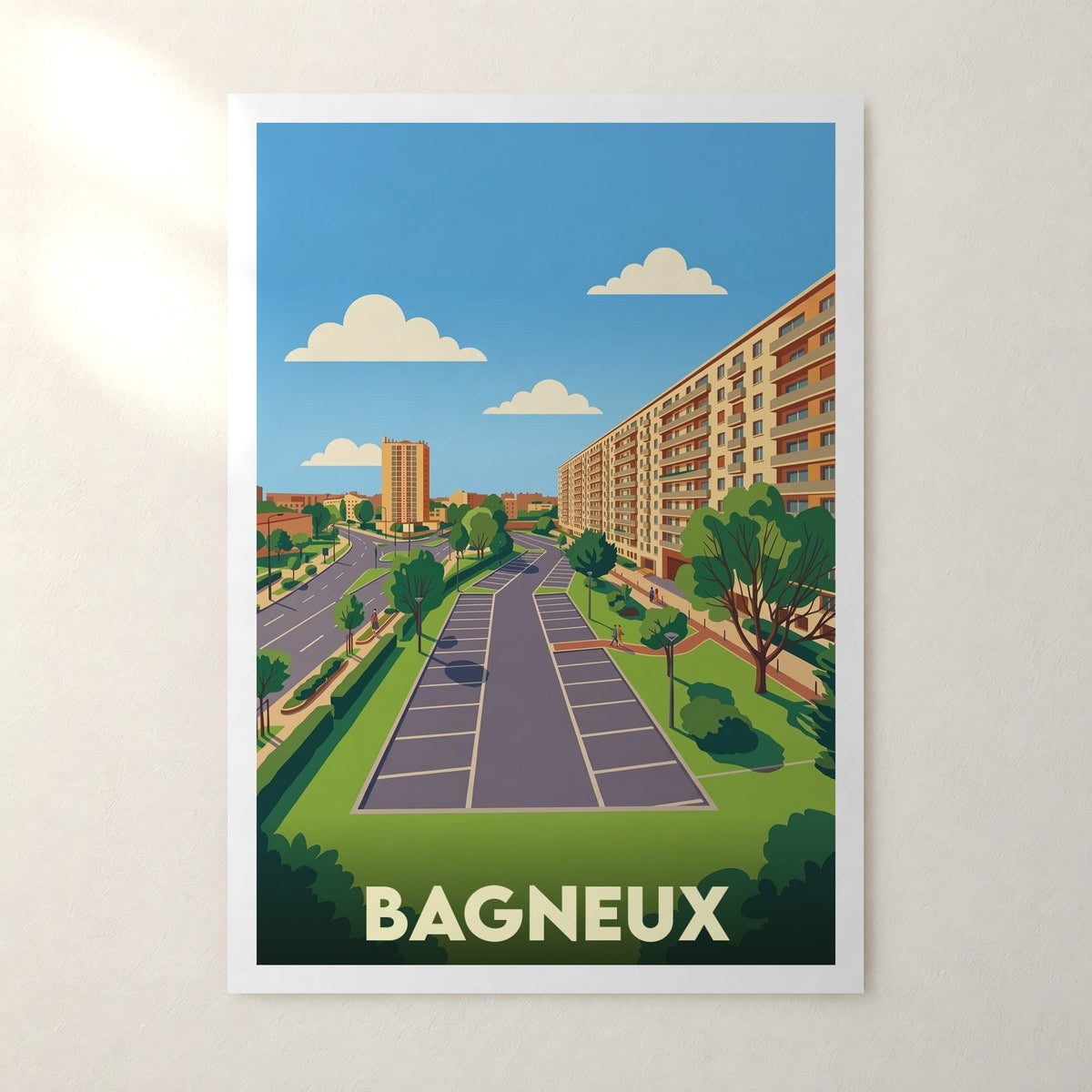 Affiche Bagneux – sans cadre, accrochée au mur