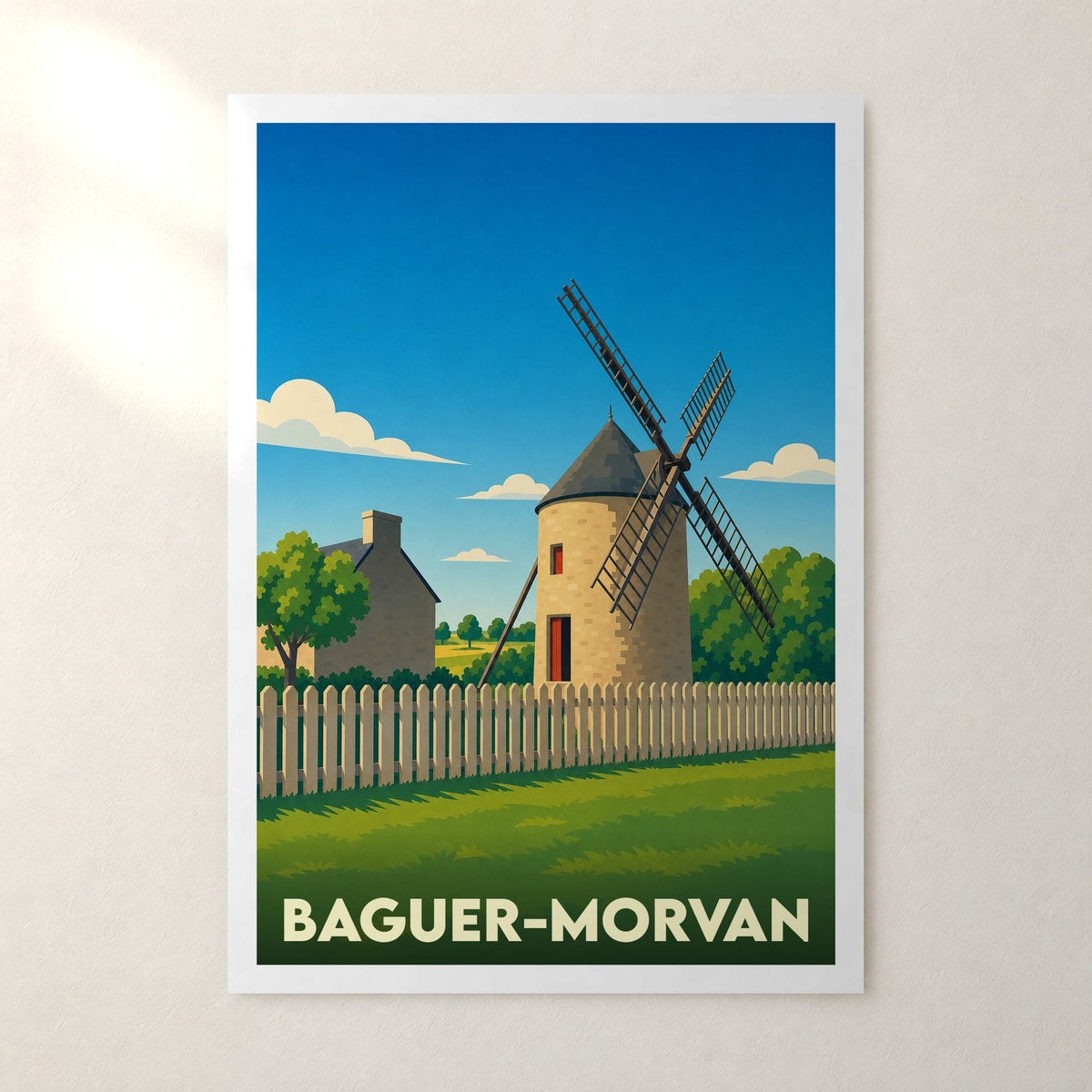Affiche Baguer-Morvan – sans cadre, accrochée au mur