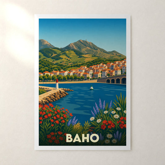 Affiche Baho – sans cadre, accrochée au mur