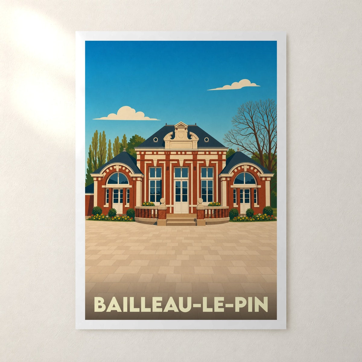 Affiche Bailleau-le-Pin – sans cadre, accrochée au mur