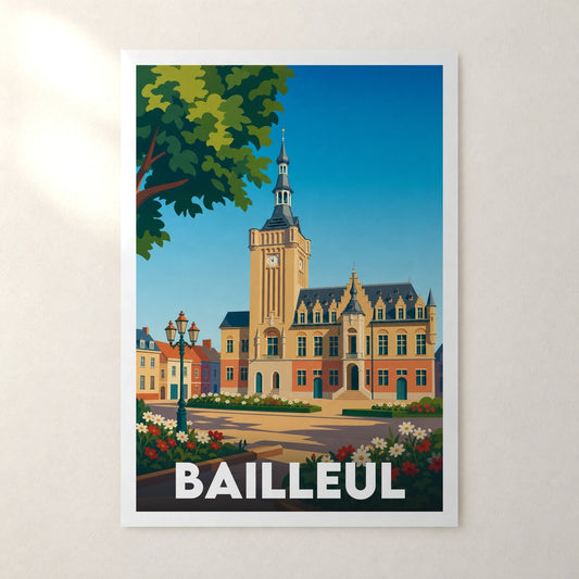 Affiche Bailleul – sans cadre, accrochée au mur
