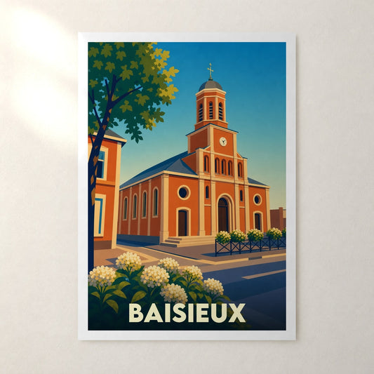 Affiche Baisieux – sans cadre, accrochée au mur
