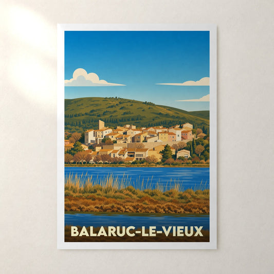 Affiche Balaruc-le-Vieux – sans cadre, accrochée au mur
