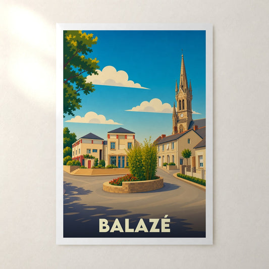 Affiche Balazé – sans cadre, accrochée au mur