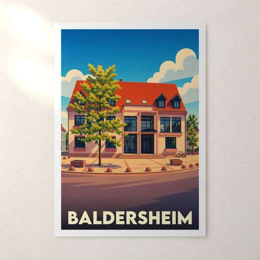 Affiche Baldersheim – sans cadre, accrochée au mur