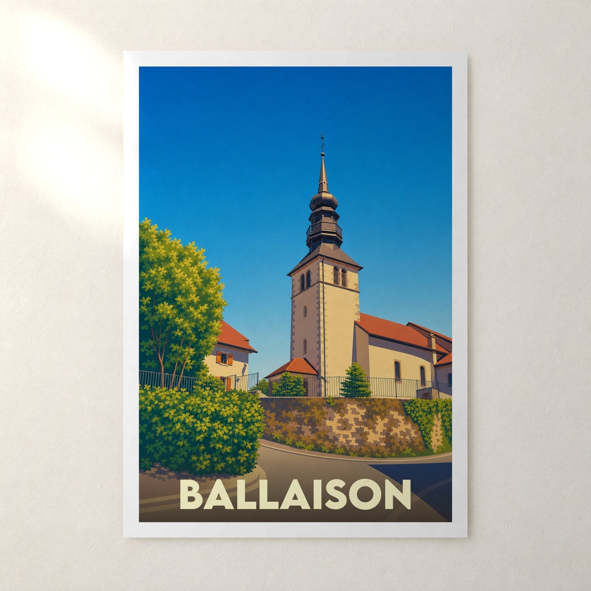 Affiche Ballaison – sans cadre, accrochée au mur