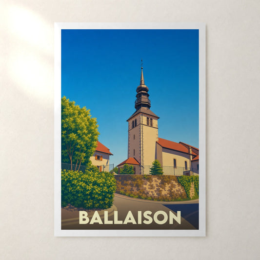 Affiche Ballaison – sans cadre, accrochée au mur
