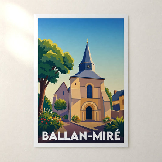 Affiche Ballan-Miré – sans cadre, accrochée au mur