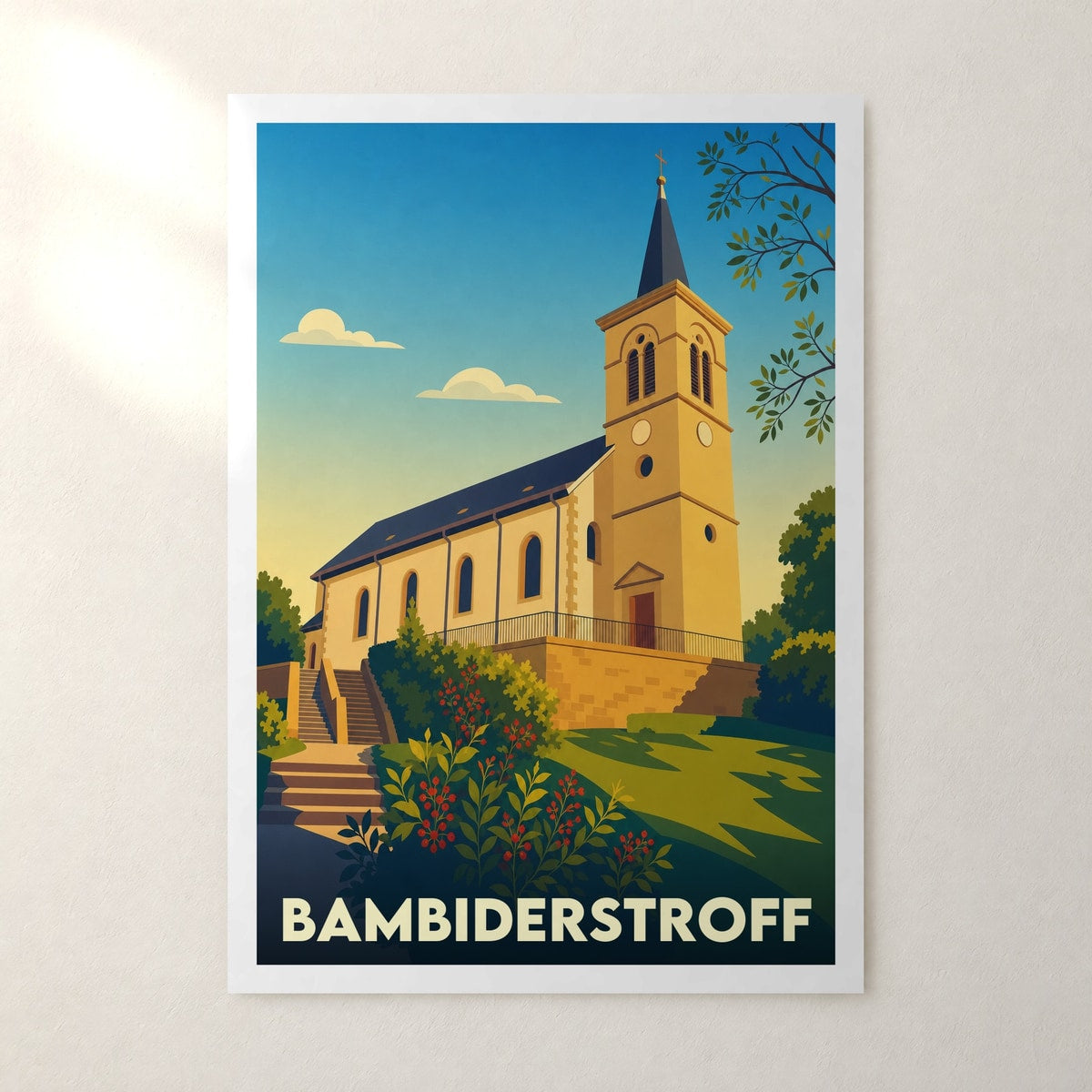 Affiche Bambiderstroff – sans cadre, accrochée au mur