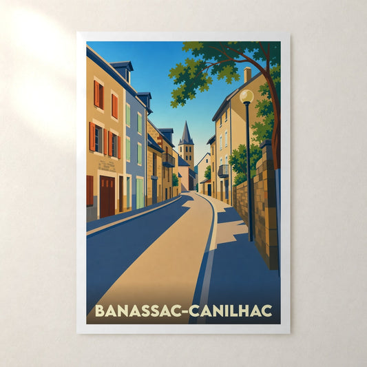 Affiche Banassac-Canilhac – sans cadre, accrochée au mur
