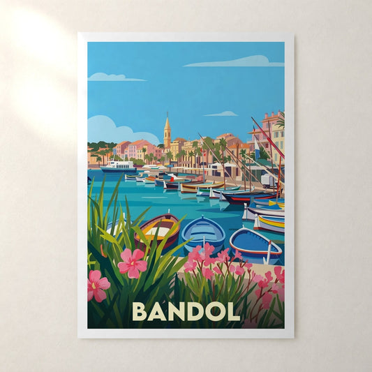 Affiche Bandol – sans cadre, accrochée au mur