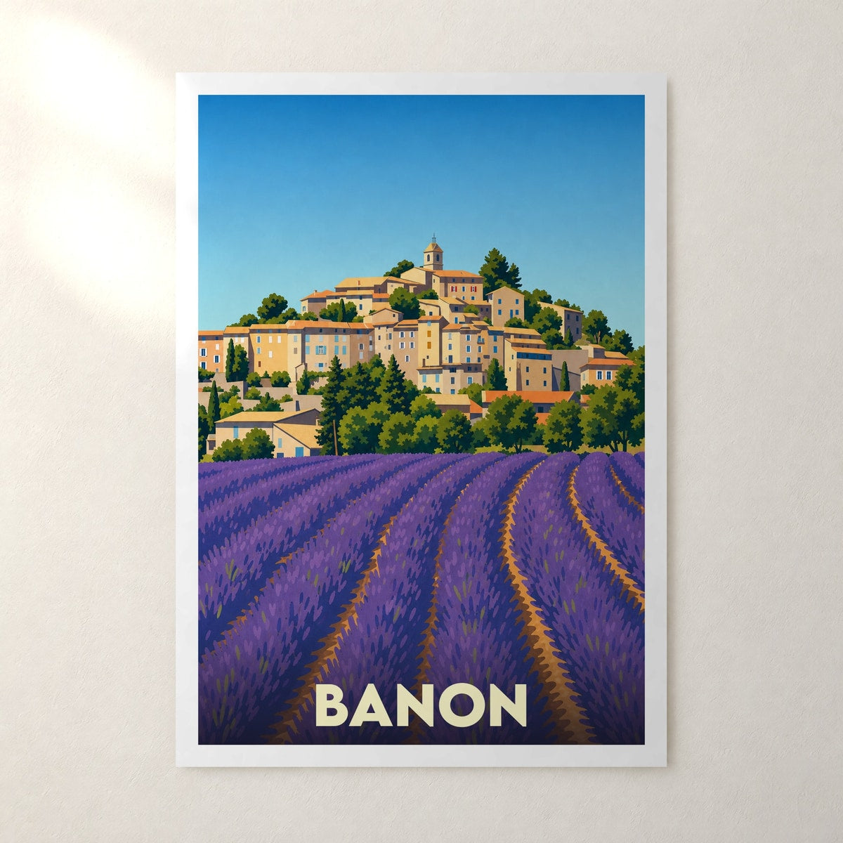 Affiche Banon – sans cadre, accrochée au mur