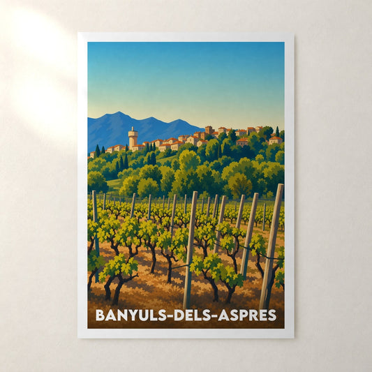 Affiche Banyuls-dels-Aspres – sans cadre, accrochée au mur