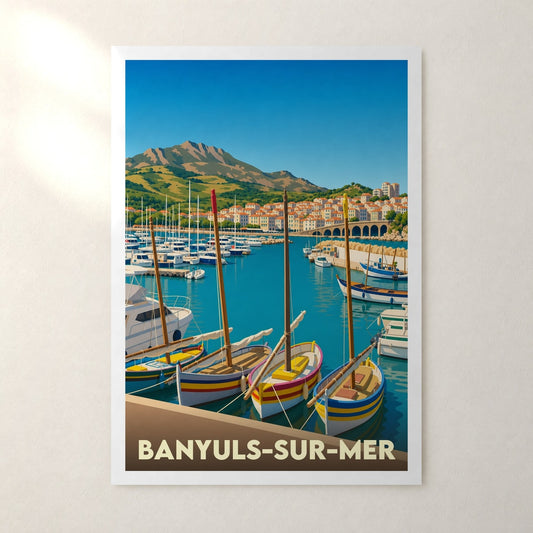 Affiche Banyuls-sur-Mer – sans cadre, accrochée au mur