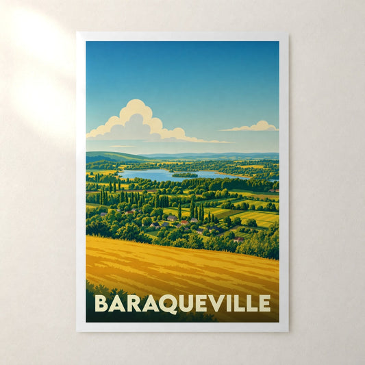 Affiche Baraqueville – sans cadre, accrochée au mur