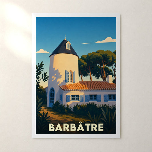 Affiche Barbâtre – sans cadre, accrochée au mur