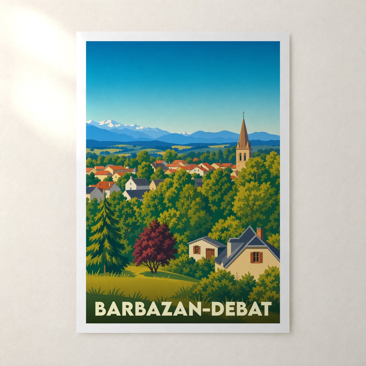 Affiche Barbazan-Debat – sans cadre, accrochée au mur