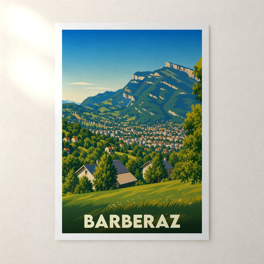 Affiche Barberaz – sans cadre, accrochée au mur