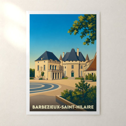 Affiche Barbezieux-Saint-Hilaire – sans cadre, accrochée au mur