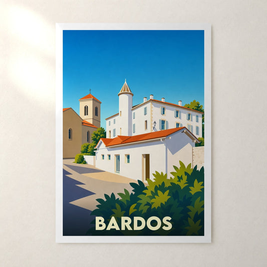 Affiche Bardos – sans cadre, accrochée au mur