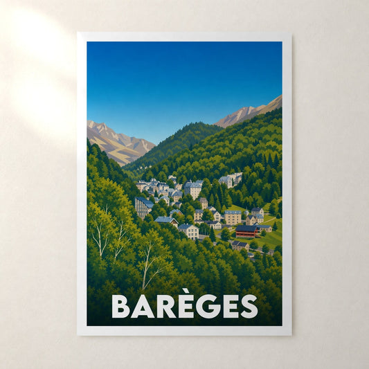 Affiche Barèges – sans cadre, accrochée au mur