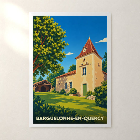 Affiche Barguelonne-en-Quercy – sans cadre, accrochée au mur