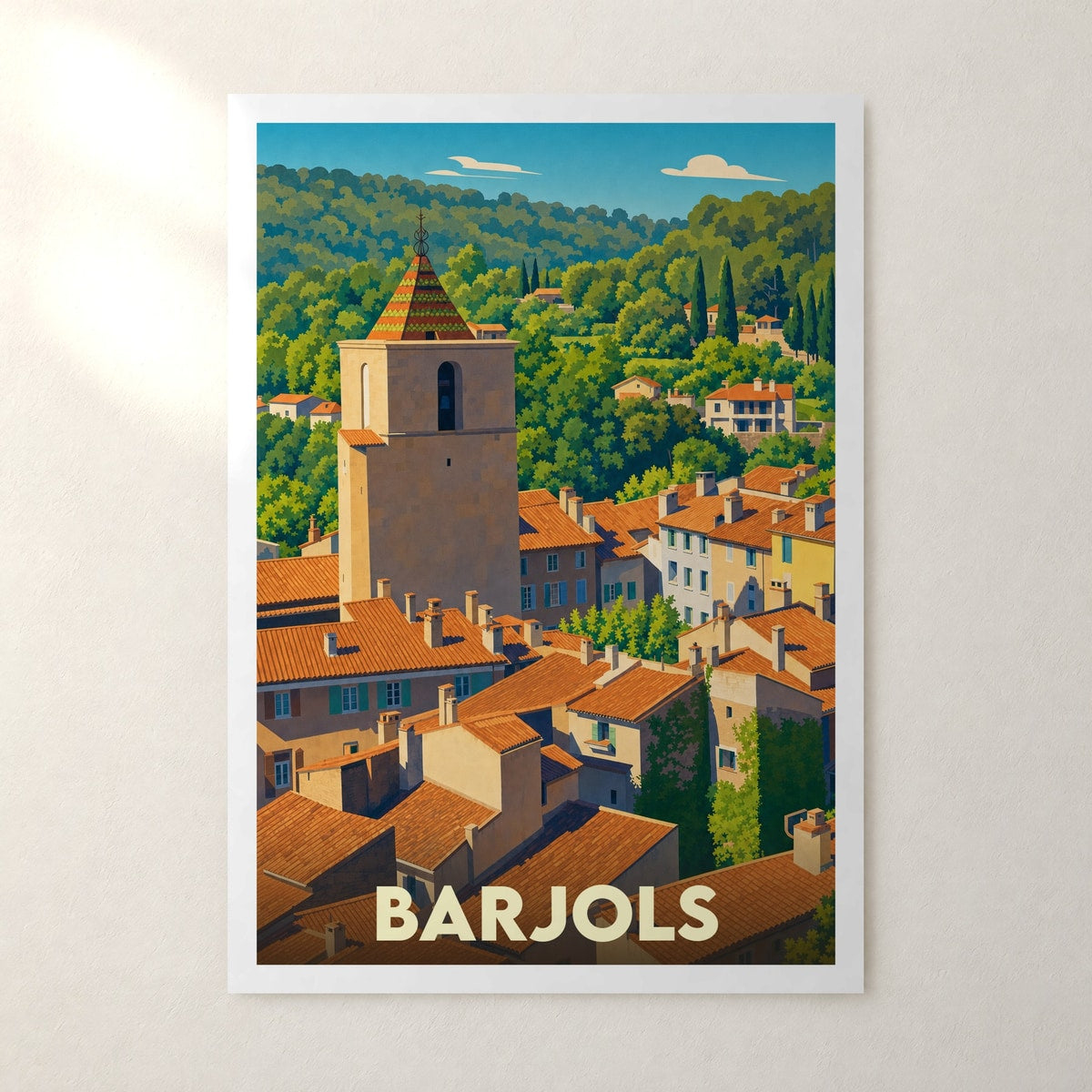 Affiche Barjols – sans cadre, accrochée au mur