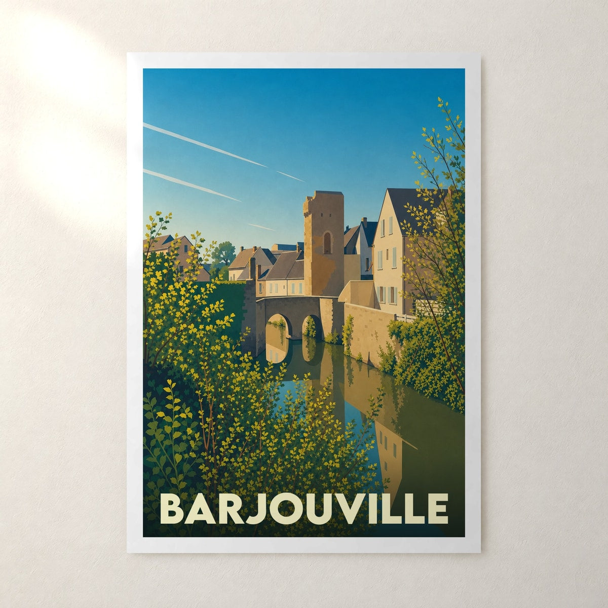 Affiche Barjouville – sans cadre, accrochée au mur