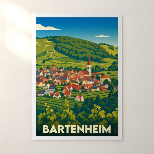 Affiche Bartenheim – sans cadre, accrochée au mur