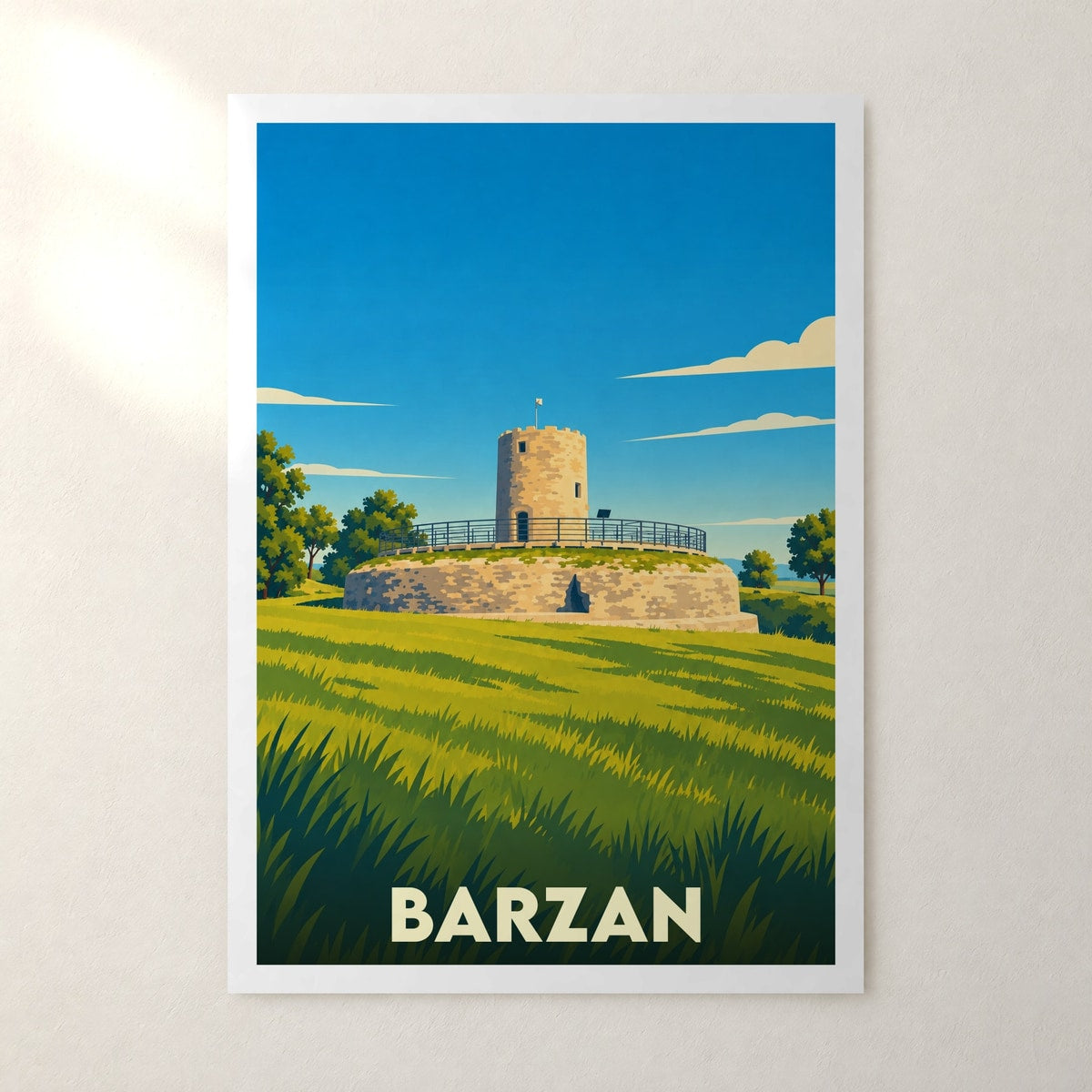 Affiche Barzan – sans cadre, accrochée au mur