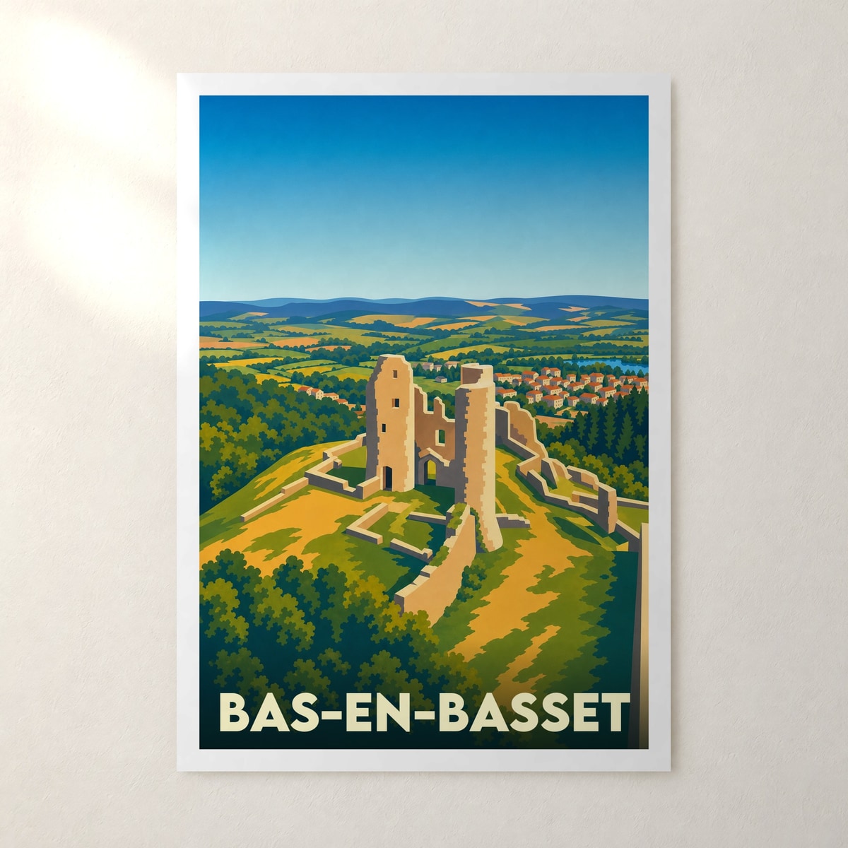 Affiche Bas-en-Basset – sans cadre, accrochée au mur
