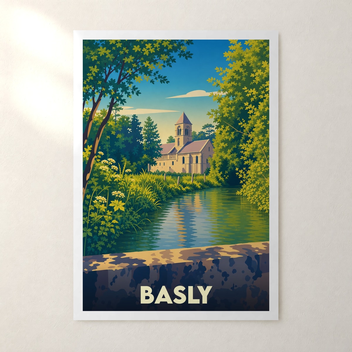 Affiche Basly – sans cadre, accrochée au mur