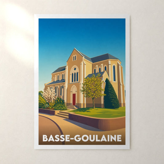 Affiche Basse-Goulaine – sans cadre, accrochée au mur